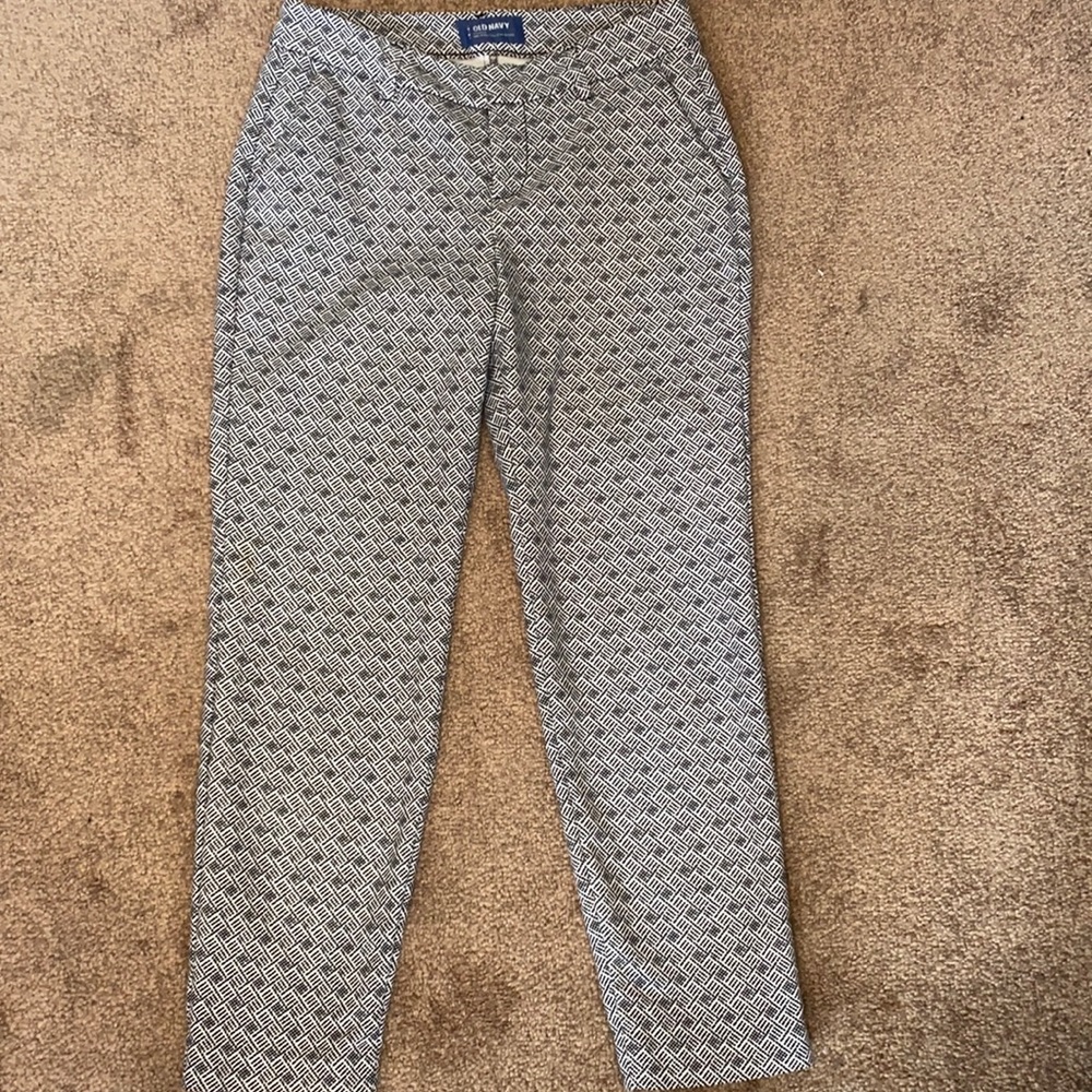 OLD NAVY Geometric Harper Ankle Dress Pants